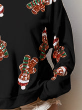 Load image into Gallery viewer, Sequin Gingerbread Man Long Sleeve Christmas Sweatshirt
