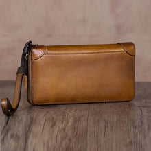Load image into Gallery viewer, Leather Zipper Women Wallet Long Purse Handmade Clutch
