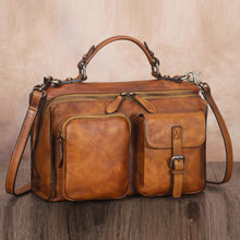 Load image into Gallery viewer, Leather Messenger Bag Handmade Handbag Shoulder Purse
