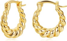 Load image into Gallery viewer, Gold Plated Chunky Small Hoop Earrings
