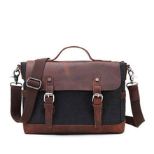 Load image into Gallery viewer, Waxed Canvas Messenger Bag Men Satchel Briefcase
