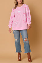 Load image into Gallery viewer, Bow Sequin Casual Loose Long Sleeve Sweatshirt
