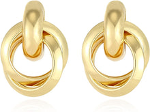 Load image into Gallery viewer, Gold Statement Geometric Earrings
