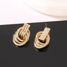 Load image into Gallery viewer, Gold Statement Geometric Earrings
