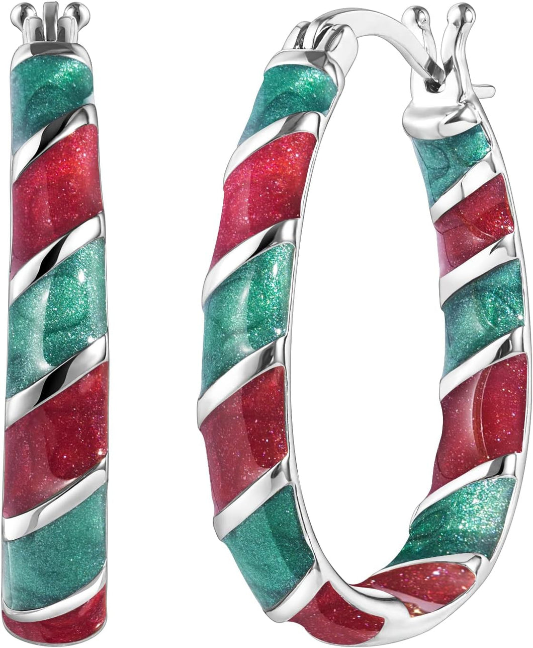 Christmas Hoop Earrings Ornament Loop Earring Jewelry