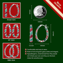 Load image into Gallery viewer, Christmas Hoop Earrings Ornament Loop Earring Jewelry
