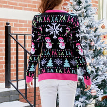 Load image into Gallery viewer, Novelty Snowman Sparkly Pattern Christmas Sweater
