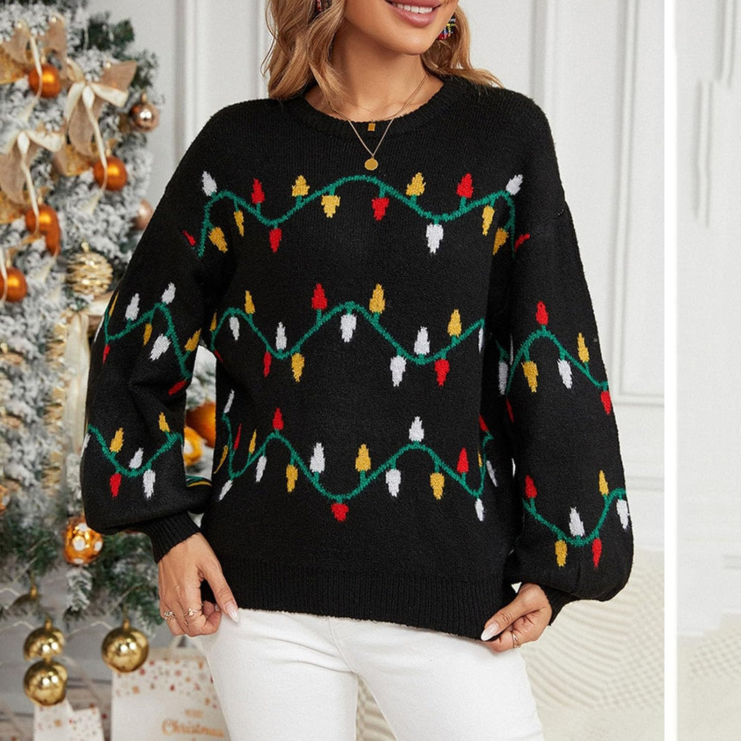 Cute Pullover Sparkly Ugly Christmas Sweater