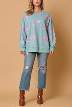 Load image into Gallery viewer, Bow Sequin Casual Loose Long Sleeve Sweatshirt
