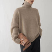 Load image into Gallery viewer, Lazy Warm Simple Turtleneck Sweater knitted Pullover
