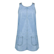 Load image into Gallery viewer, Sleeveless Casual Denim Dress with Pockets
