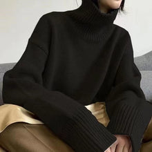 Load image into Gallery viewer, Lazy Warm Simple Turtleneck Sweater knitted Pullover
