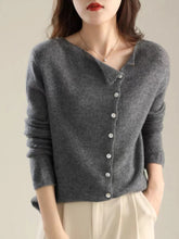 Load image into Gallery viewer, Classic Buttons Down Crew Neck Knitted Cardigan
