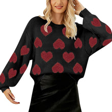 Load image into Gallery viewer, Pullover Sweaters Valentine&#39;S Day Cute Love Pattern Knit Sweater
