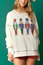 Load image into Gallery viewer, Sequin Christmas Nutcracker Round Neck Sweatshirt
