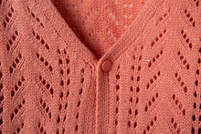 Load image into Gallery viewer, Pink V-neck Long Sleeve Buttons Down Sweater
