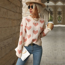 Load image into Gallery viewer, Heart Knitted Long Sleeves Sweater
