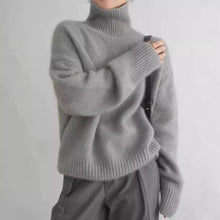 Load image into Gallery viewer, Lazy Warm Simple Turtleneck Sweater knitted Pullover
