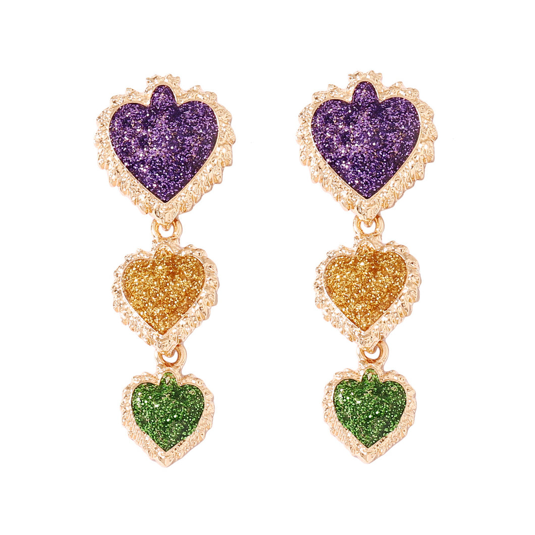 Mardi Gras Shimmer Earrings