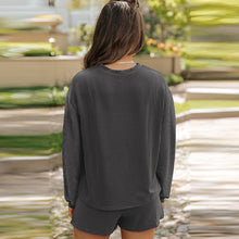 Load image into Gallery viewer, Mardi Gras Fleur De Lis  Corded Long Sleeve Top and Shorts
