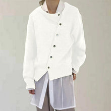 Load image into Gallery viewer, Irregular Buttons Down Dropped Shoulder Long Sleeve Knitted Cardigan
