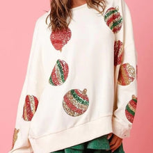 Load image into Gallery viewer, Christmas Egg Sequined Casual Long Sleeve Sweatshirt
