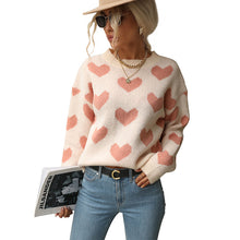 Load image into Gallery viewer, Heart Knitted Long Sleeves Sweater
