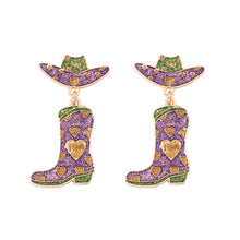 Load image into Gallery viewer, Love The Party Boots Drop Earrings
