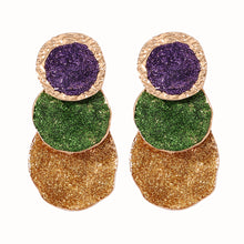 Load image into Gallery viewer, Mardi Gras Shimmer Earrings
