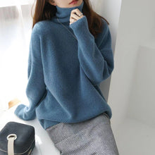 Load image into Gallery viewer, Lazy Warm Simple Turtleneck Sweater knitted Pullover
