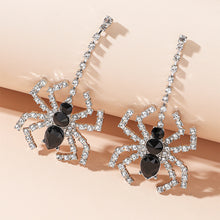 Load image into Gallery viewer, Halloween CZ Spider Earrings
