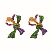 Load image into Gallery viewer, Mardi Gras Shimmer Earrings
