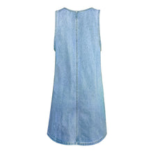 Load image into Gallery viewer, Sleeveless Casual Denim Dress with Pockets
