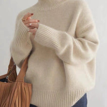 Load image into Gallery viewer, Lazy Warm Simple Turtleneck Sweater knitted Pullover
