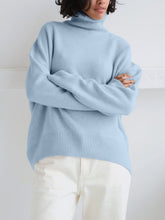 Load image into Gallery viewer, Thickened knitted sweater Loose turtleneck Pullover
