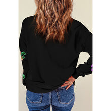 Load image into Gallery viewer, Mardi Gras Fleur de Lis Sequins Pullover Sweater
