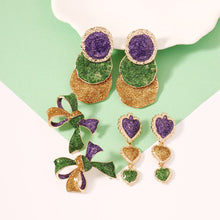 Load image into Gallery viewer, Mardi Gras Shimmer Earrings
