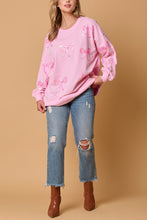 Load image into Gallery viewer, Bow Sequin Casual Loose Long Sleeve Sweatshirt
