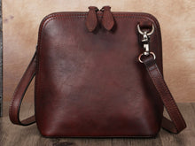 Load image into Gallery viewer, Leather Crossbody Bag Handmade Satchels Small Women Shoulder Purse
