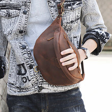 Load image into Gallery viewer, Classic Leather Vintage Cross Body Sling Bag for Men

