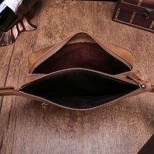 Load image into Gallery viewer, Men&#39;s Zipper Crossbody Sling Leather Bag
