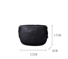 Load image into Gallery viewer, Black Leather Crossbody Sling Bag for Men
