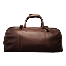 Load image into Gallery viewer, Coffee Full Grain Leather Travel Duffle Weekend Bag
