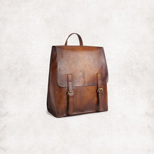 Load image into Gallery viewer, Vintage Womens Brown Leather Backpack Purse Cool Bag
