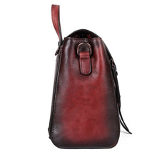 Load image into Gallery viewer, Retro Design Female High Quality Leather Rucksack Backpack
