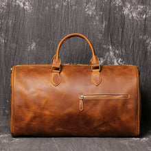 Load image into Gallery viewer, Cowhide Leather Overnight Travel Weekender Duffel Bag
