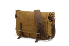 Load image into Gallery viewer, Army Green Canvas Messenger Bag Shoulder Bag
