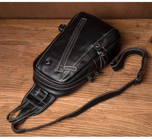 Load image into Gallery viewer, Classic Zipper Leather Sling Bag
