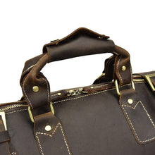 Load image into Gallery viewer, Dark Brown Crazy Horse Leather Duffel Bag
