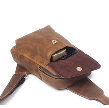 Load image into Gallery viewer, Mens Shoulder Crossbody Leather Sling Bag
